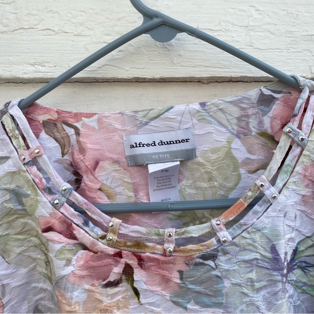 🏷️ Floral Multicolor Top by Alfred Dunner - Picture 5 of 7